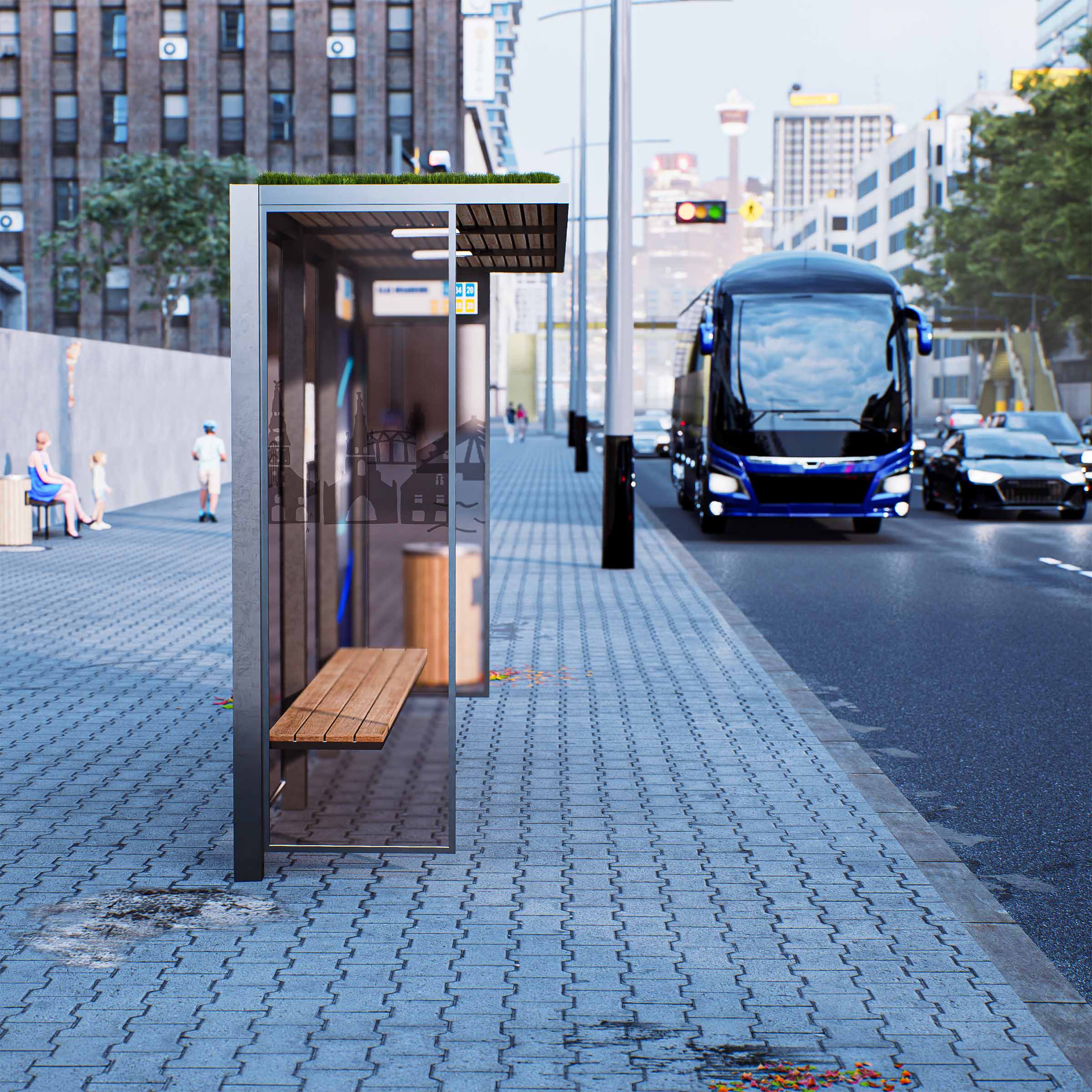 Marquesina de autobús OSLO tamaño S