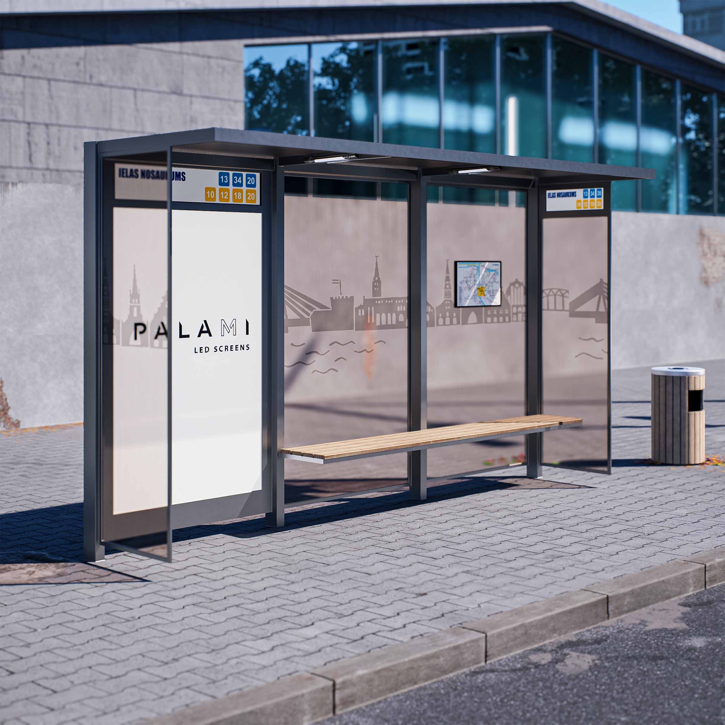 Marquesina de autobús OSLO tamaño S