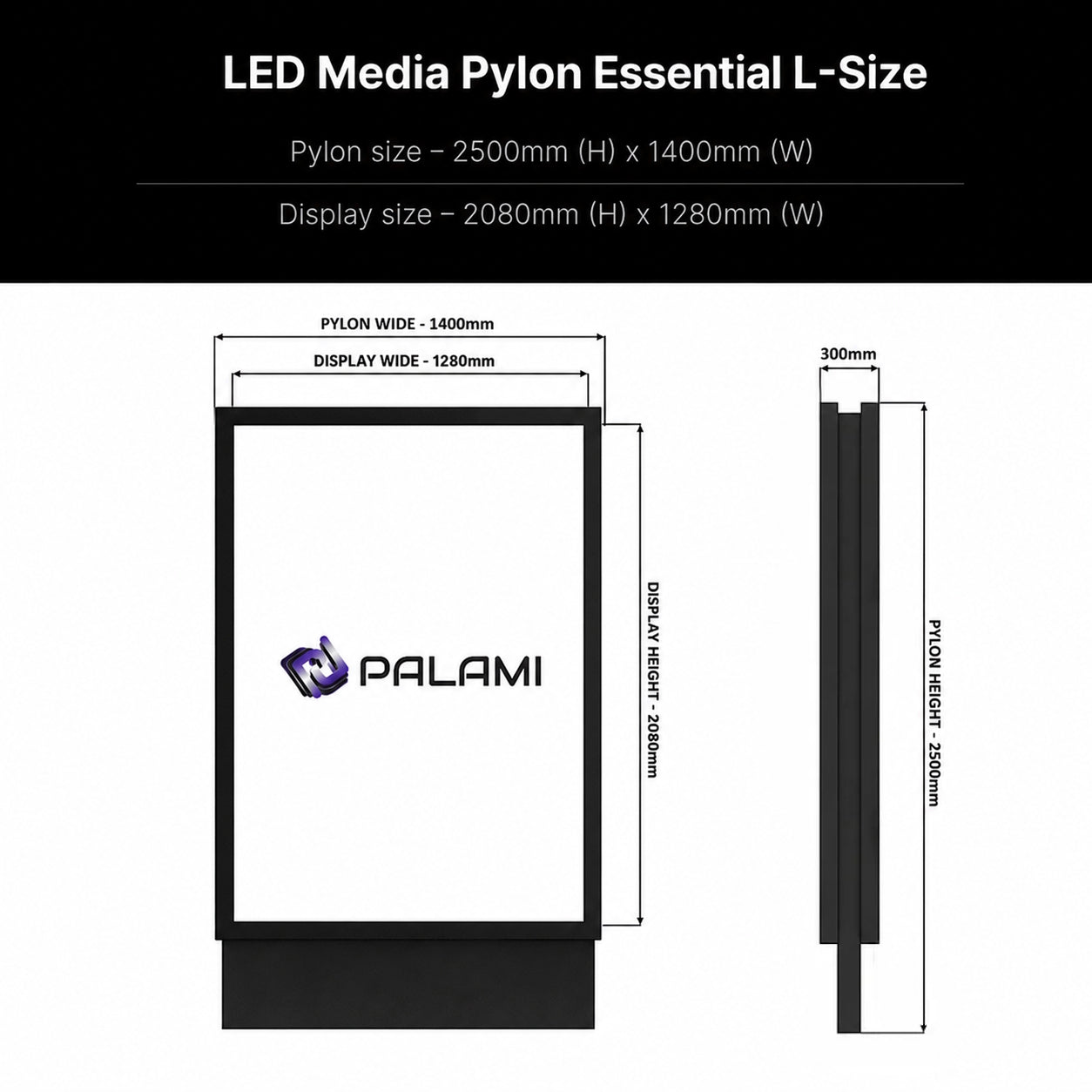 LED Media Pylon Essential L-Size