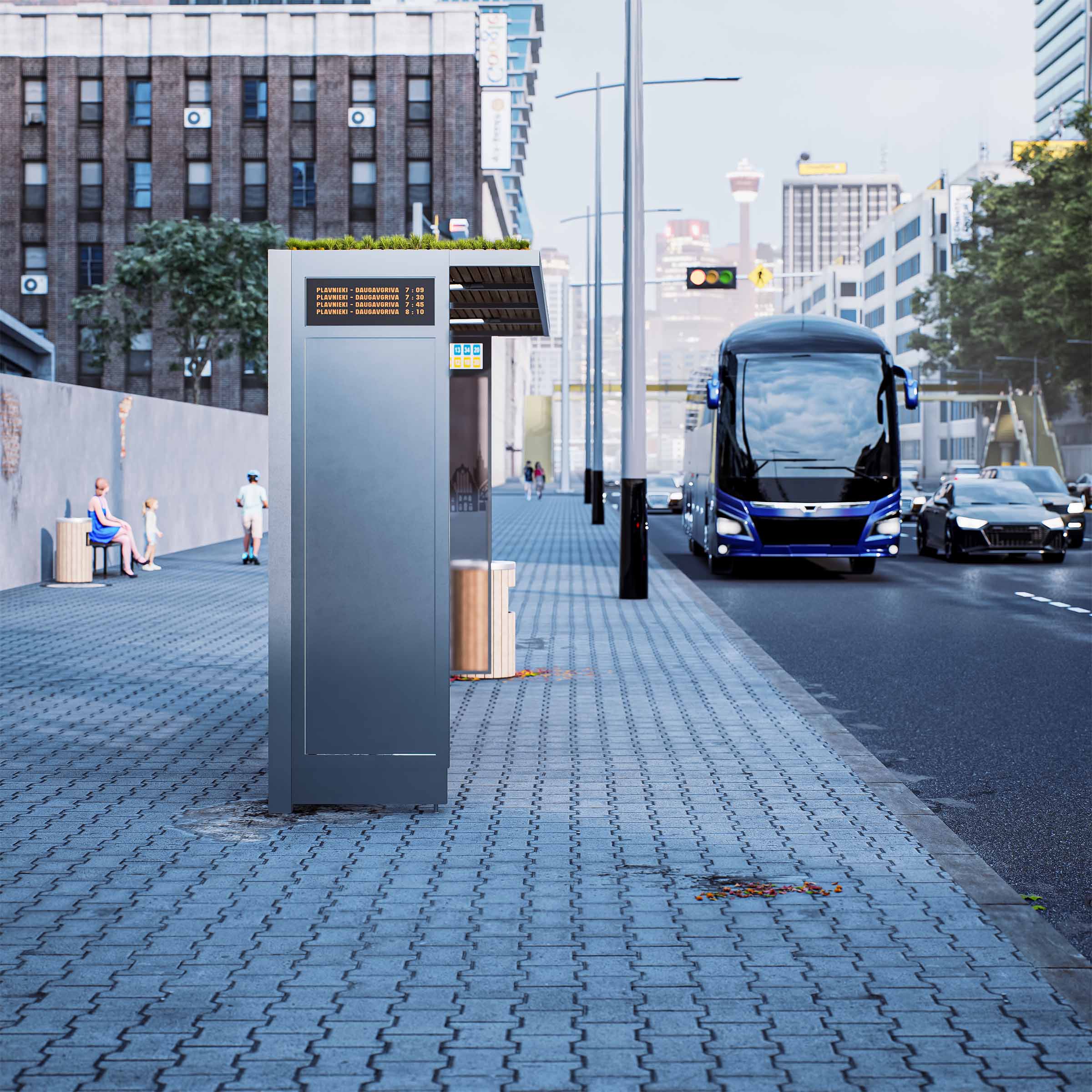 Marquesina de autobús OSLO tamaño M