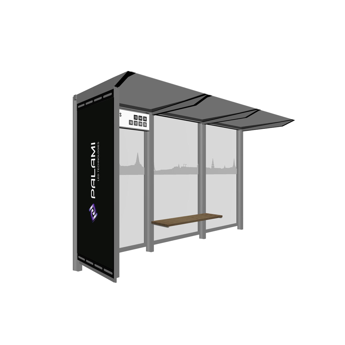 Pantalla LED de sección lateral para marquesina de autobús RIGA (L/XL)