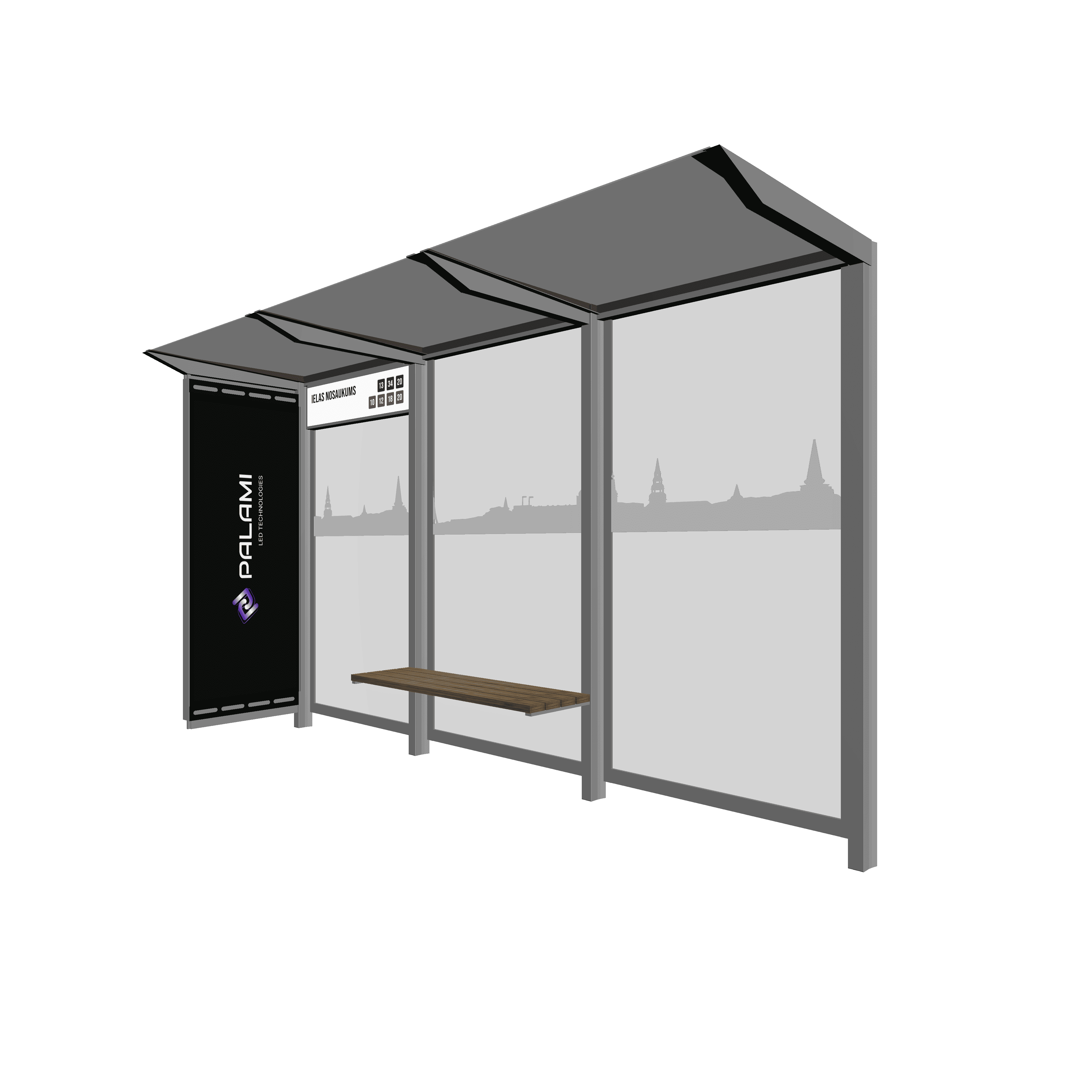 Bus Shelter RIGA (S/M) Side Section LED Display