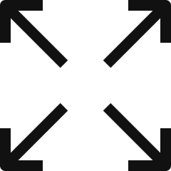 Small Full Screen Icon With Four Arrows Pointing Diagonally 