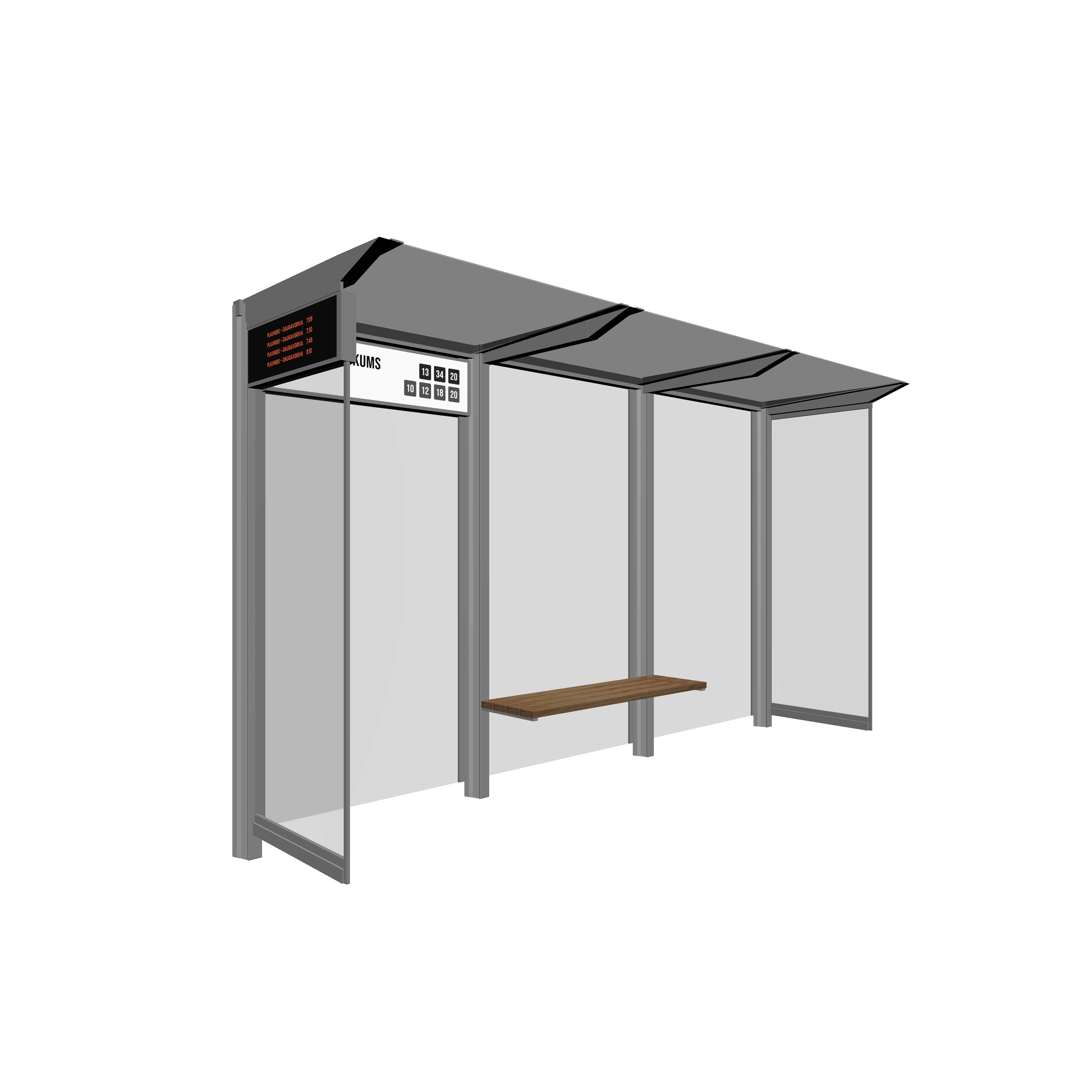 Bus Shelter (S/M) Timetable LED Display by PALAMI Group - Compact Real-Time Schedule Display for Commuters